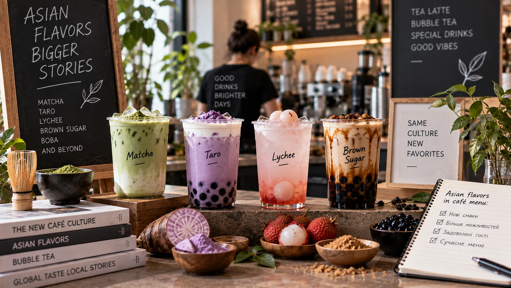 Taro, lychee, matcha, brown sugar: як азійські смаки переходять у європейські кав'ярні